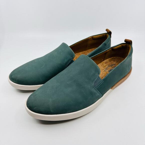 WMNS Kork-Ease Leather Upper Slide-On Shoes "Peyton" Loafer 10M Turquoise CC0E21 - Picture 2 of 10